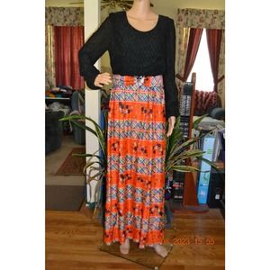 Vintage 60s floral dress lace top